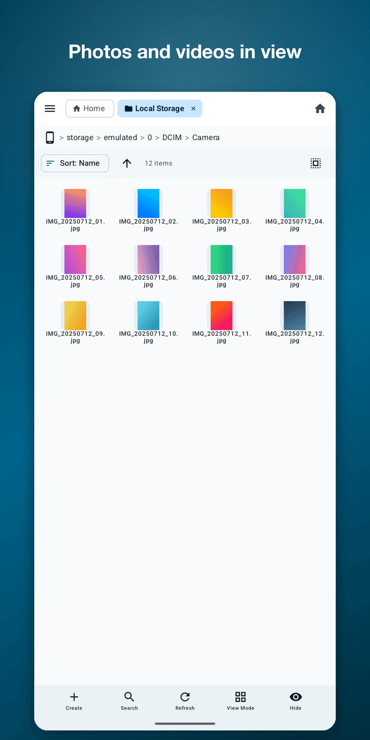 VXplorer — Grid view