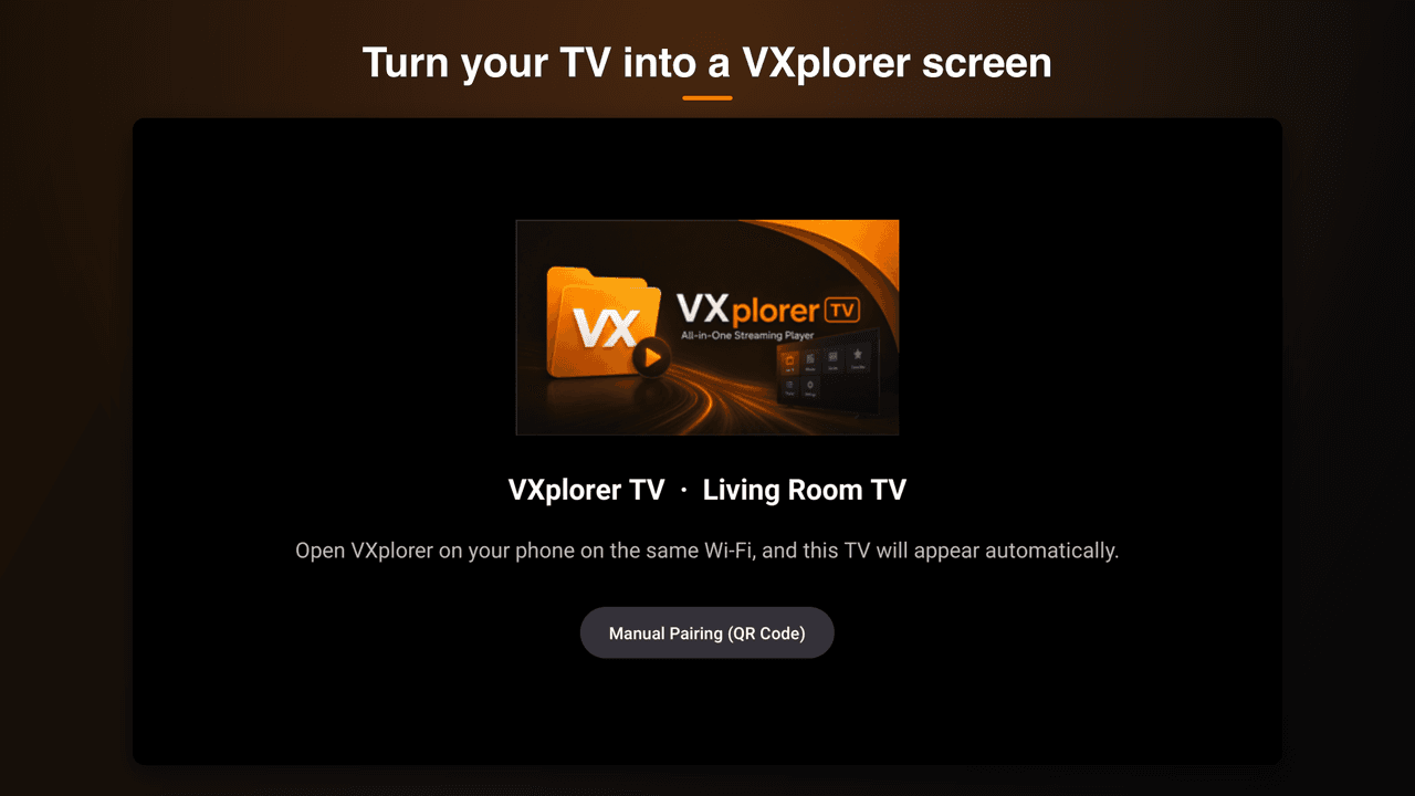VXplorer TV — Standby screen