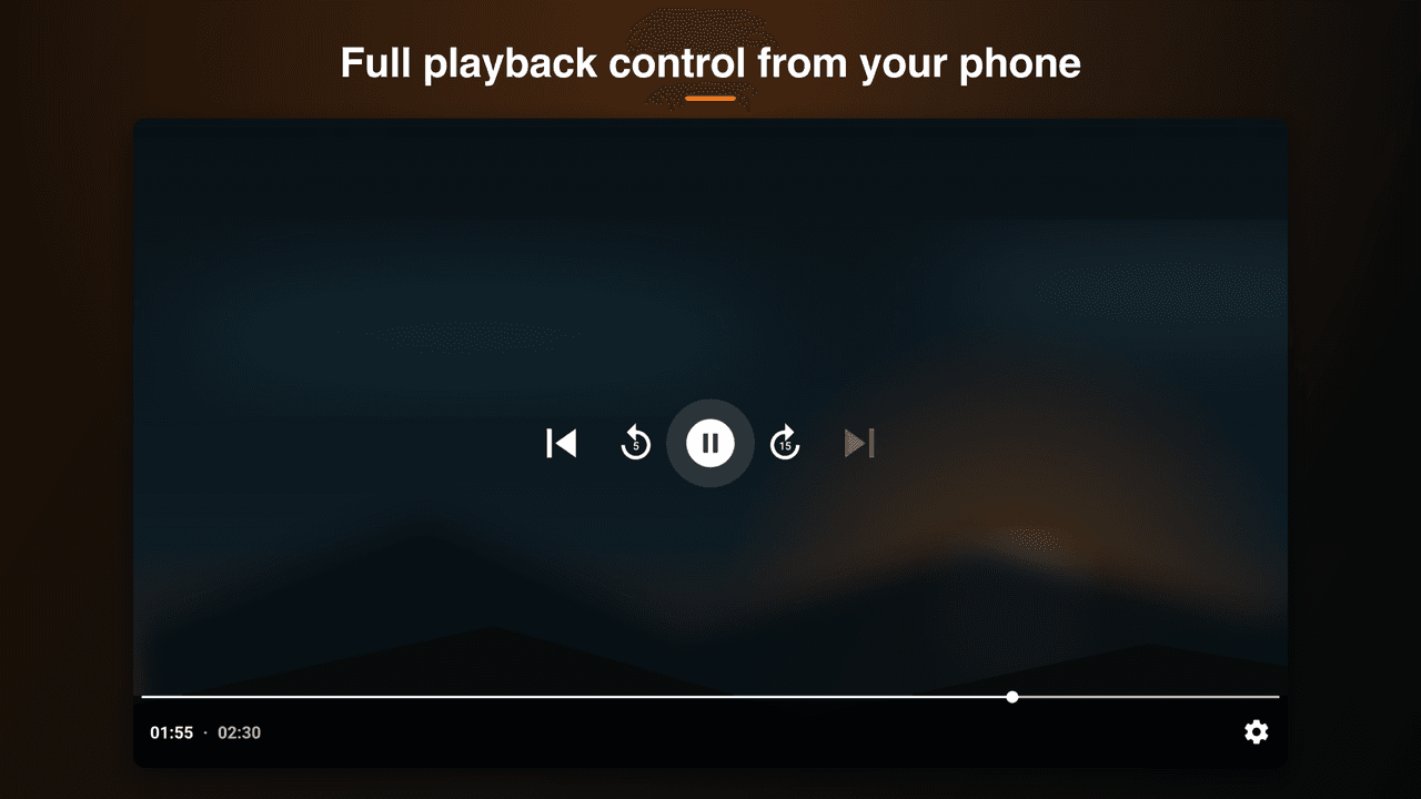 VXplorer TV — Playback controls